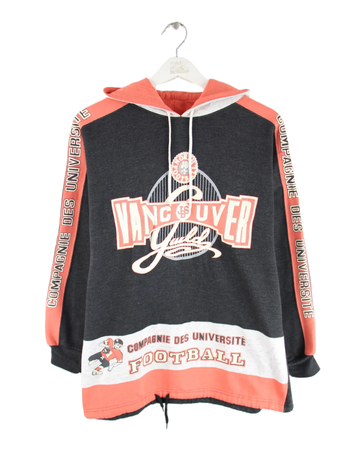 Vintage Hoodie Grau XL – Vorderseite