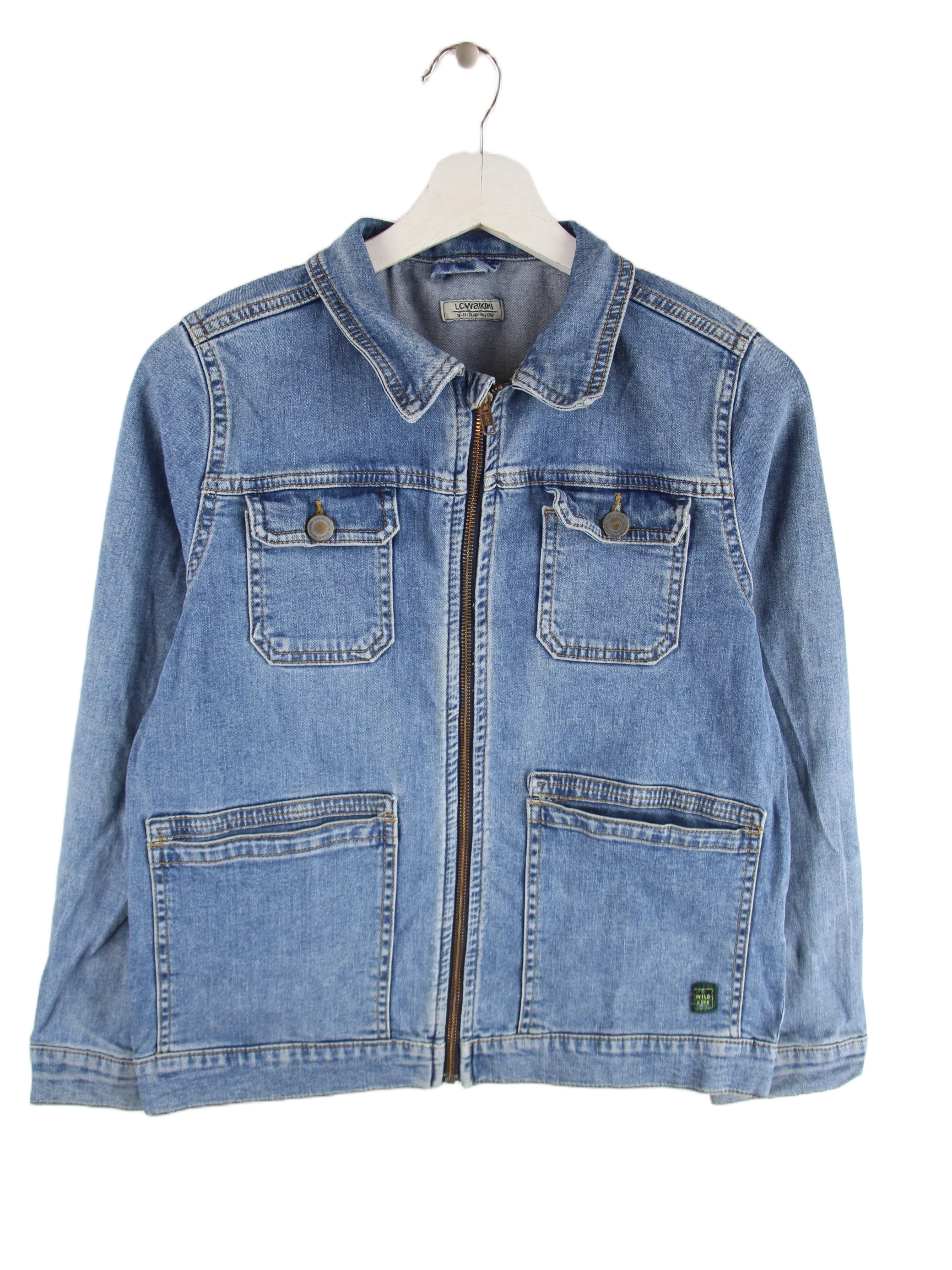 Vintage Jacke Blau XS – Vorderseite