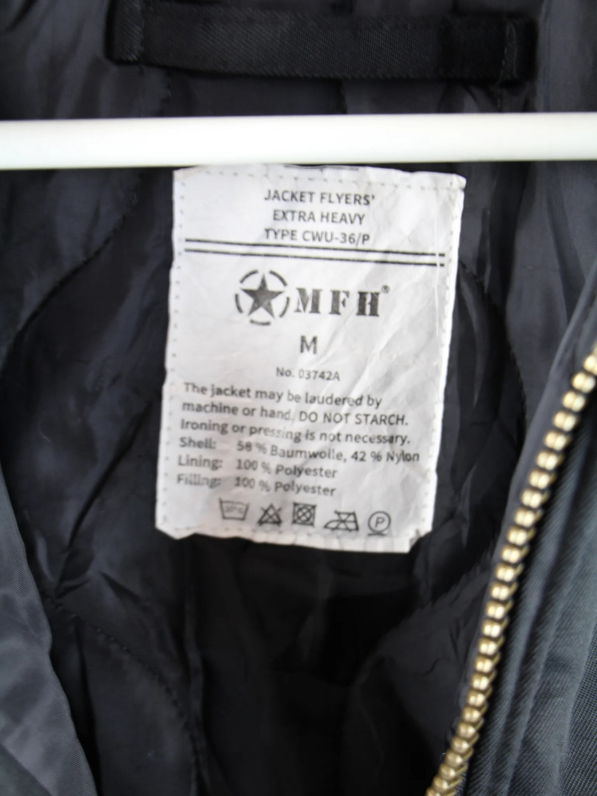Vintage Jacke Schwarz M – Etikett