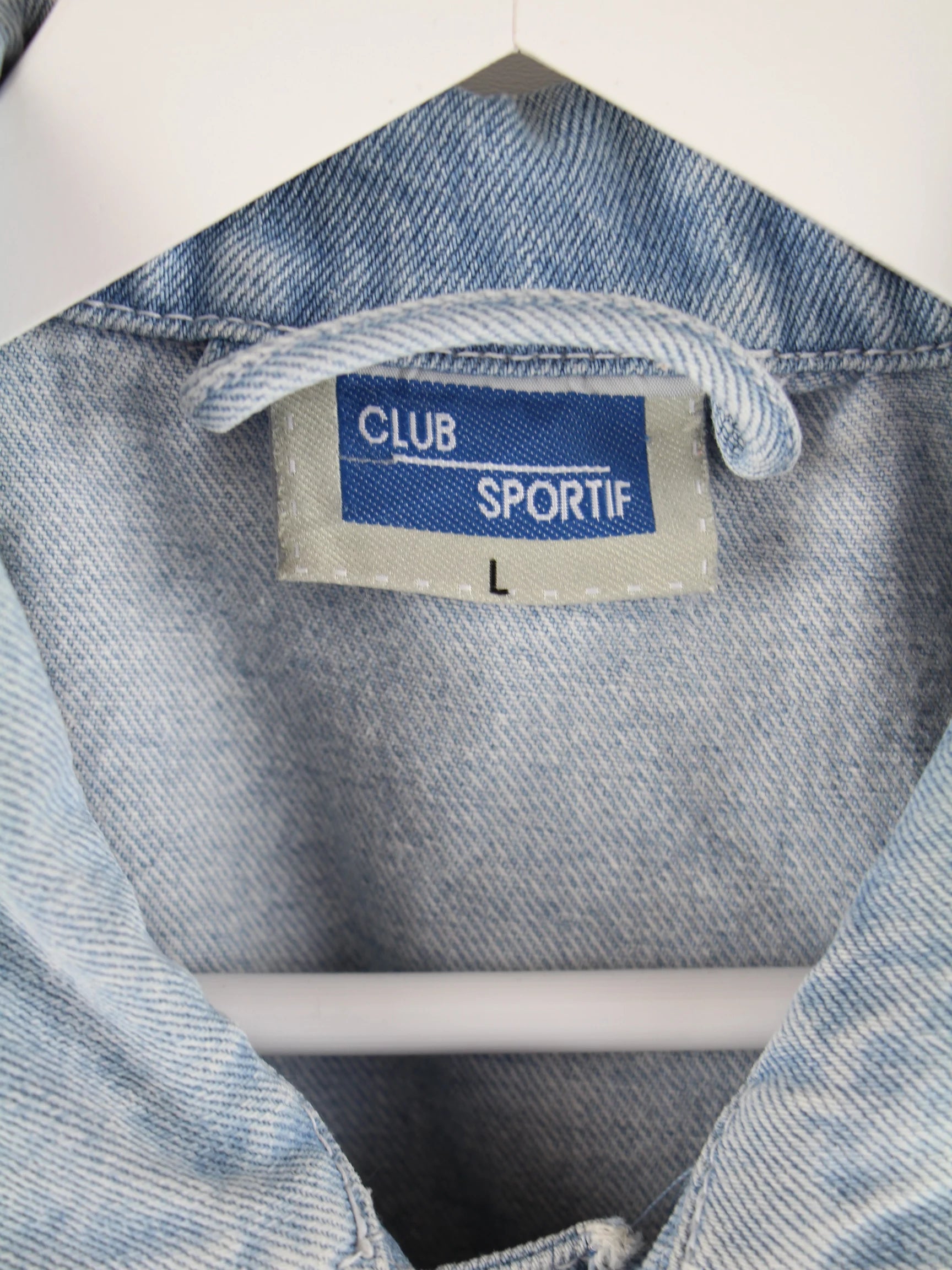 Vintage Jeansjacke Blau L – Etikett