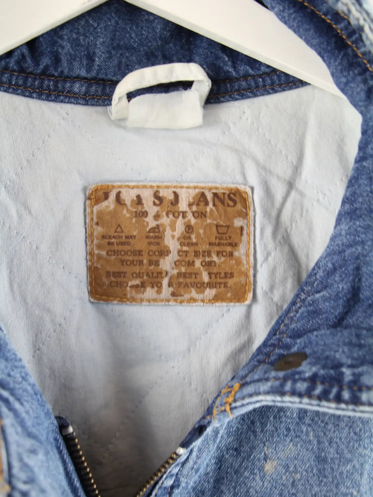 Vintage Jeansjacke Blau M – Etikett