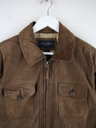 Vintage Lederjacke Braun L – Detailansicht Vorderseite