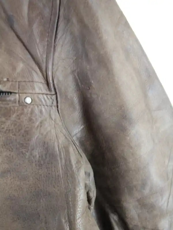 Vintage Lederjacke Braun L – Etikett