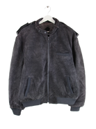Vintage Lederjacke Grau XL – Vorderseite
