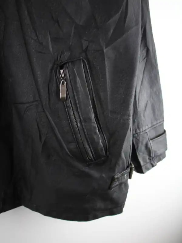 Vintage Lederjacke Schwarz XL – Detailbild 2