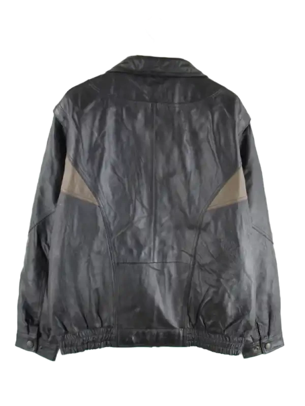 Vintage Lederjacke Schwarz XL – Rückseite