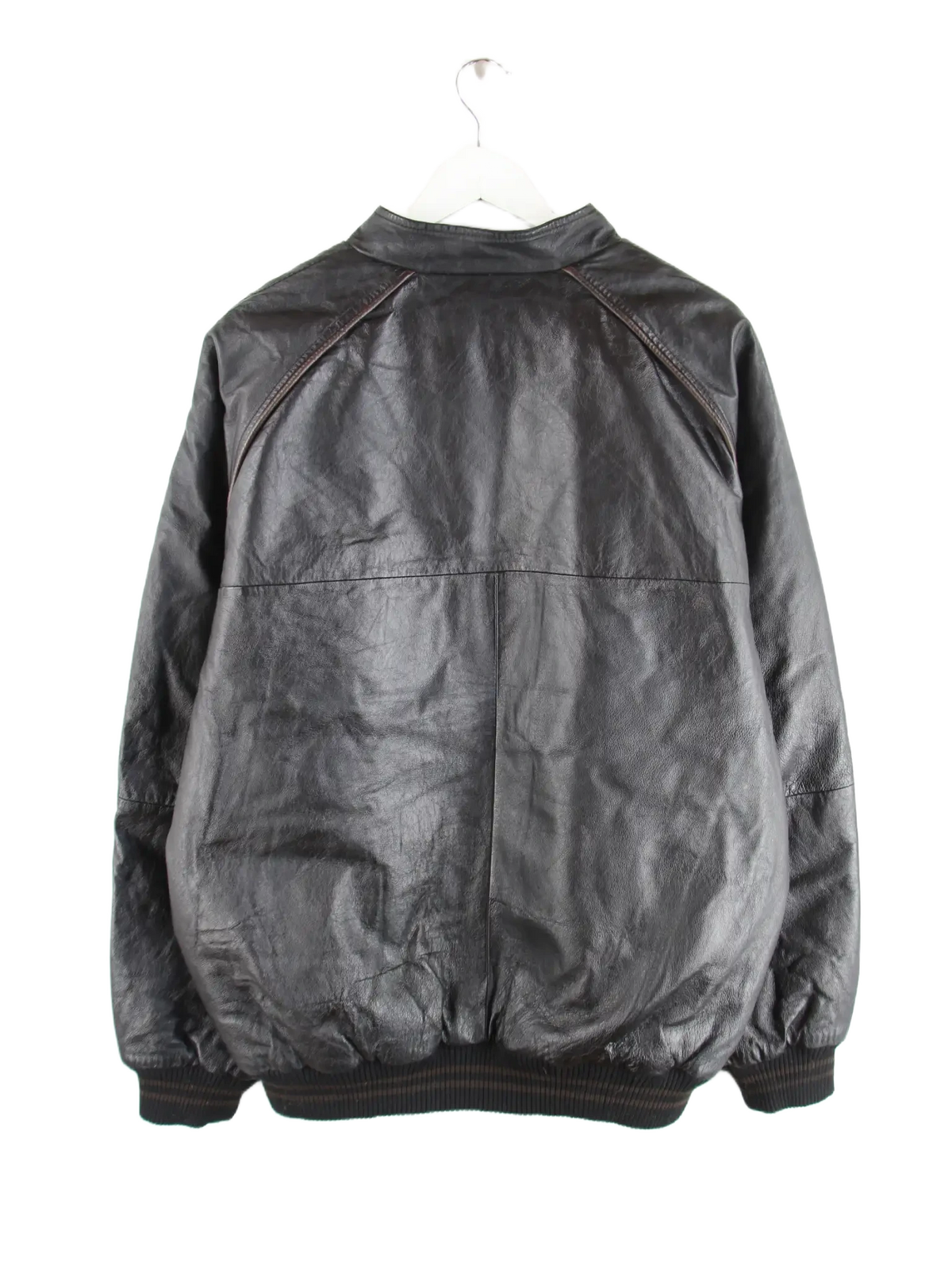 Vintage Lederjacke Schwarz XL – Rückseite