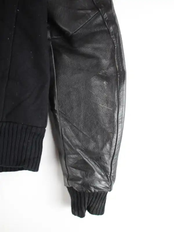 Vintage Lederjacke Schwarz XS – Detailbild 4