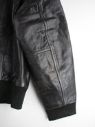 Vintage Lederjacke Schwarz XXL – Etikett