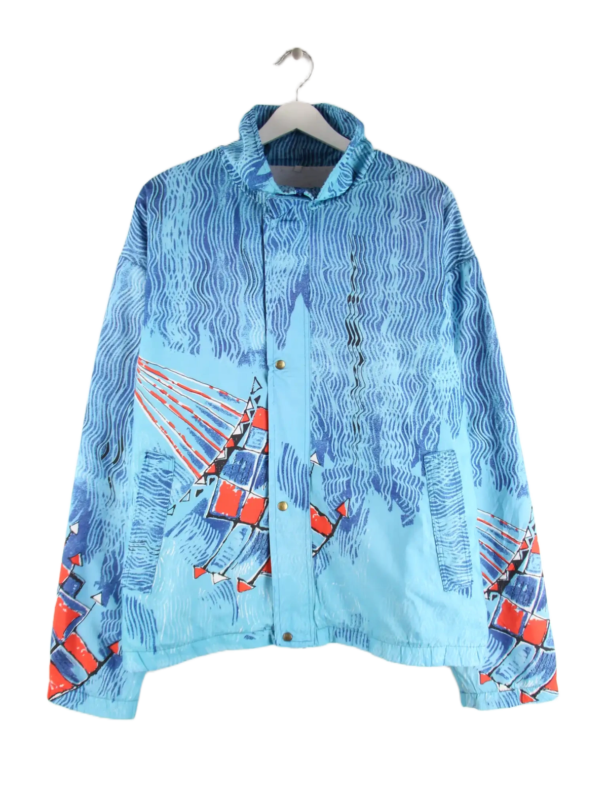 Vintage Leichte Jacke Blau XXL – Vorderseite