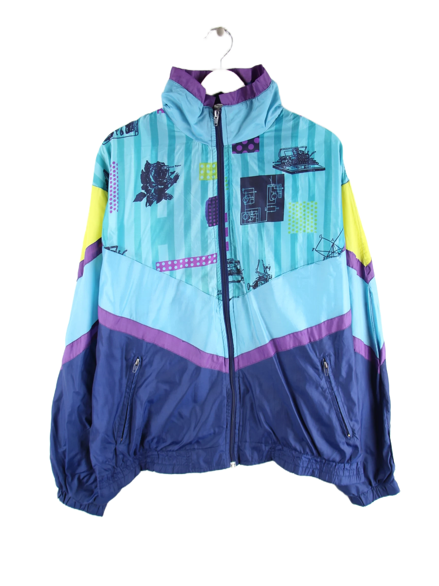 Vintage Leichte Jacke Mehrfarbig XL – Vorderseite