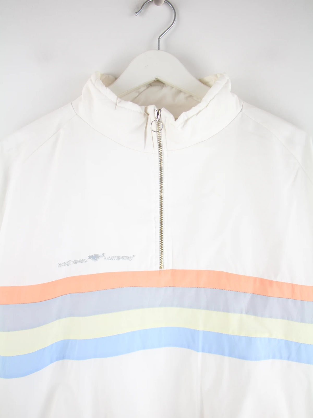 Vintage Leichte Jacke Weiß 3XL – Detailansicht Vorderseite