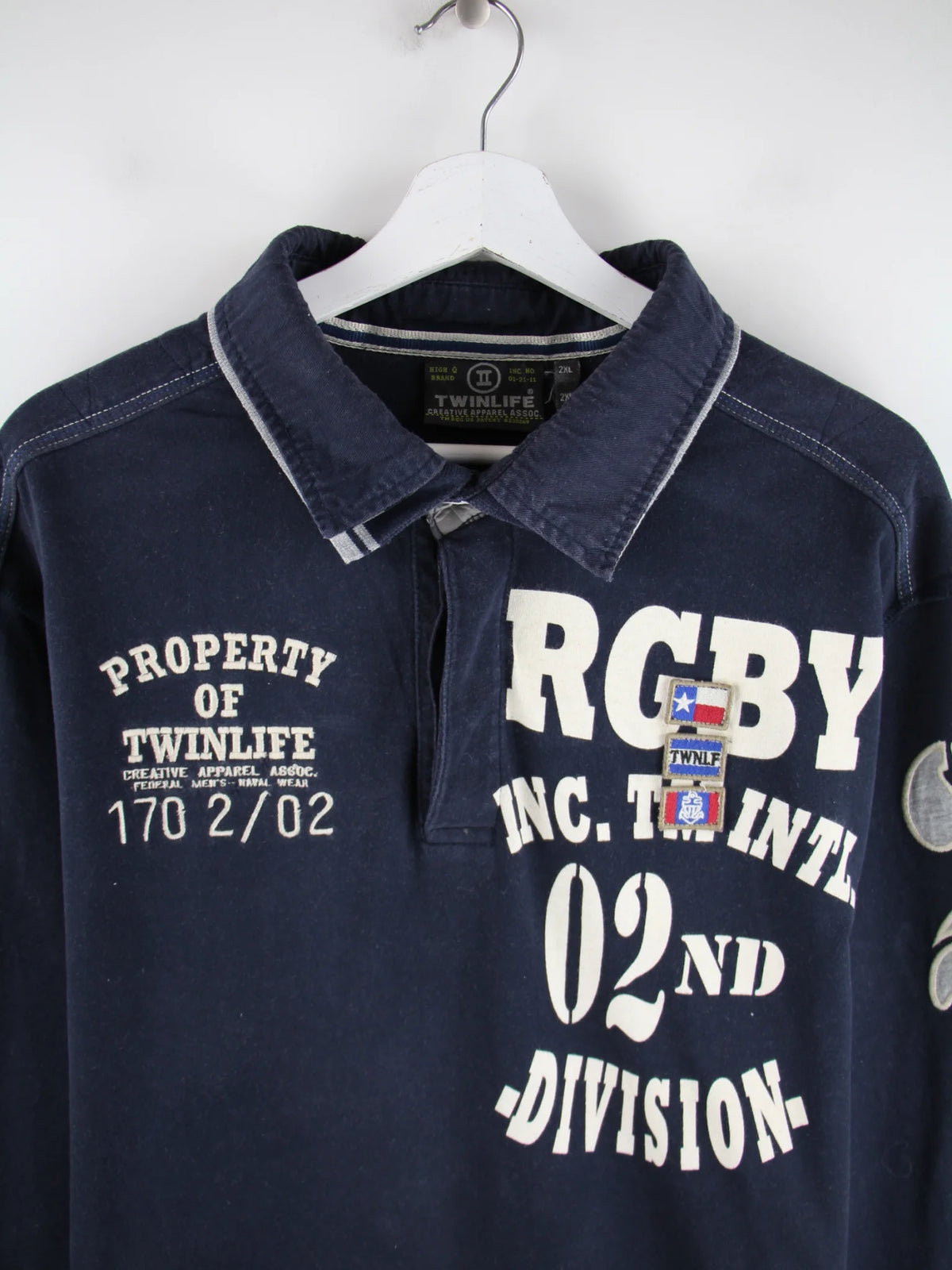 Vintage Polo Blau XXL – Etikett