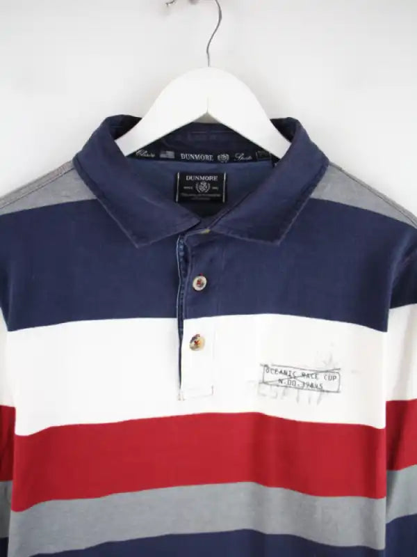 Vintage Polo Mehrfarbig XL – Detailansicht Vorderseite