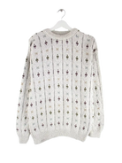 Vintage Pullover Beige L – Vorderseite