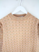 Vintage Pullover Beige M – Detailansicht Vorderseite