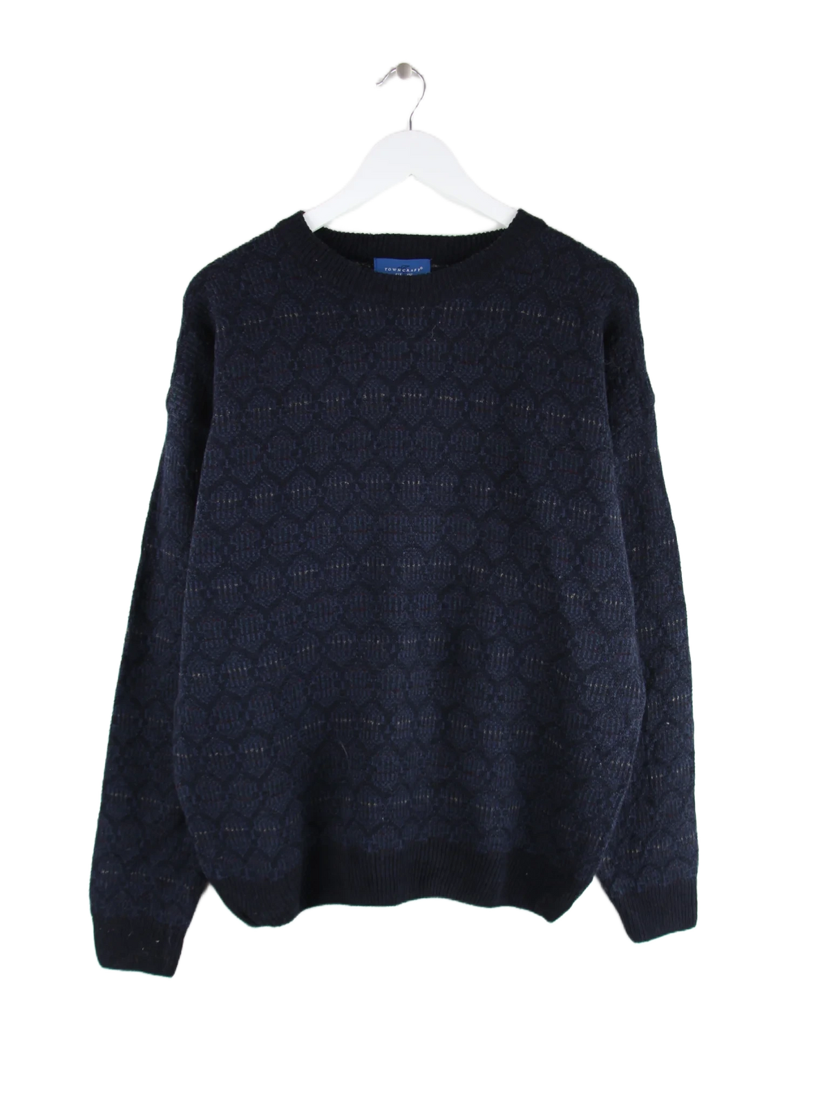Vintage Pullover Blau L – Vorderseite
