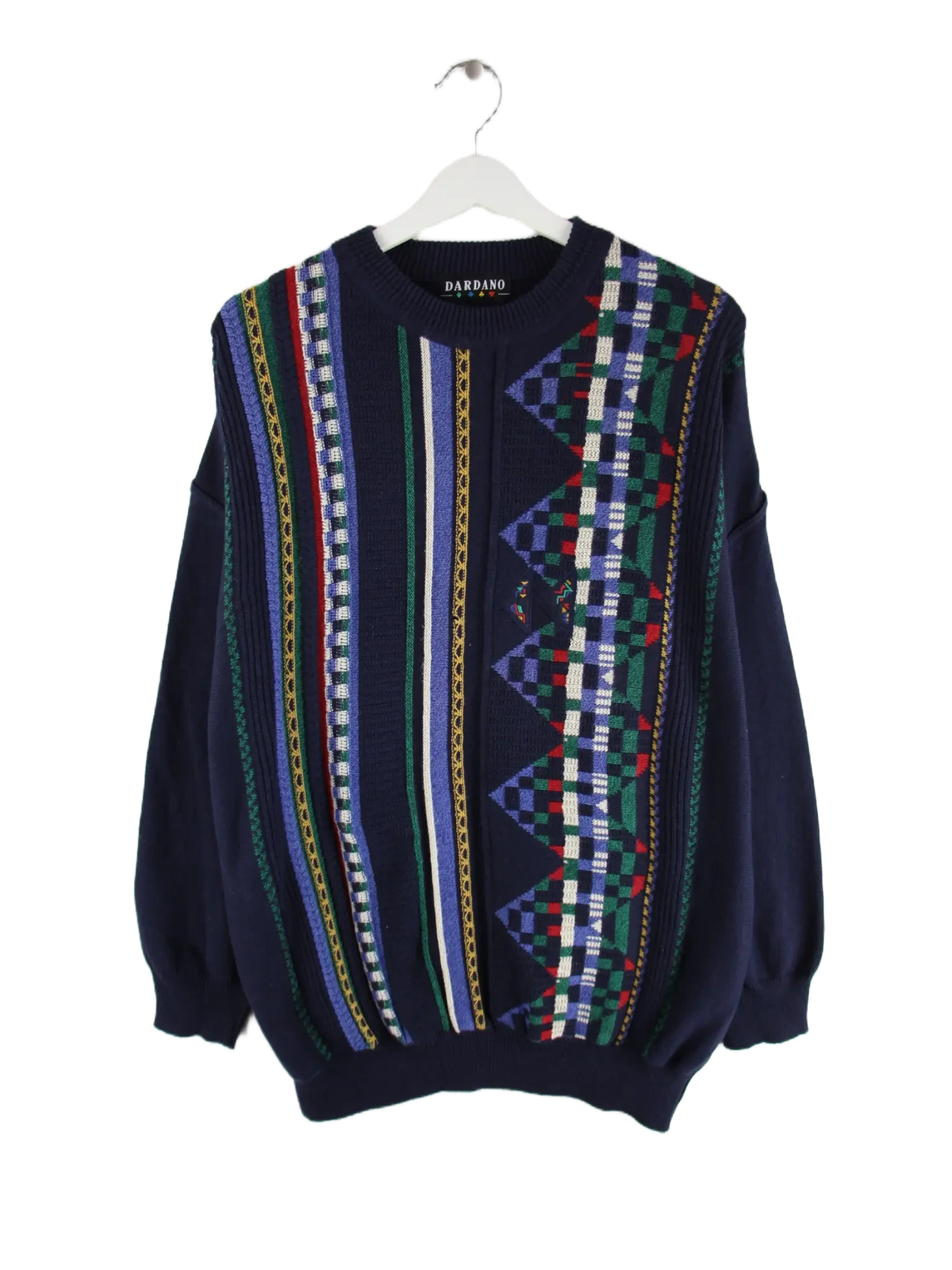 Vintage Pullover Blau M – Vorderseite