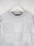 Vintage Pullover Grau M – Detailansicht Vorderseite