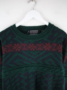 Vintage Pullover Grün L – Detailansicht Vorderseite