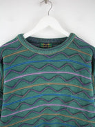 Vintage Pullover Grün L – Detailansicht Vorderseite