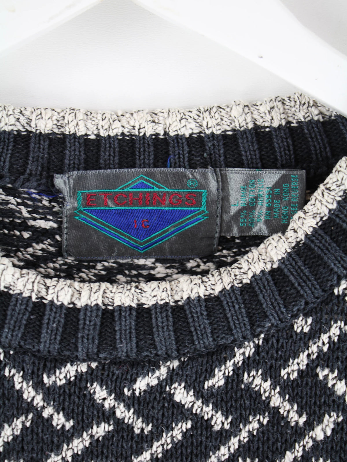 Vintage Pullover Mehrfarbig XL – Etikett