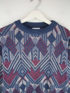 Vintage Pullover Mehrfarbig L – Detailansicht Vorderseite