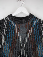 Vintage Pullover Mehrfarbig XXL – Detailansicht Vorderseite