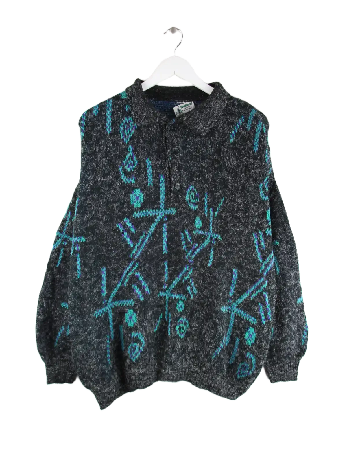 Vintage Pullover Schwarz L – Vorderseite