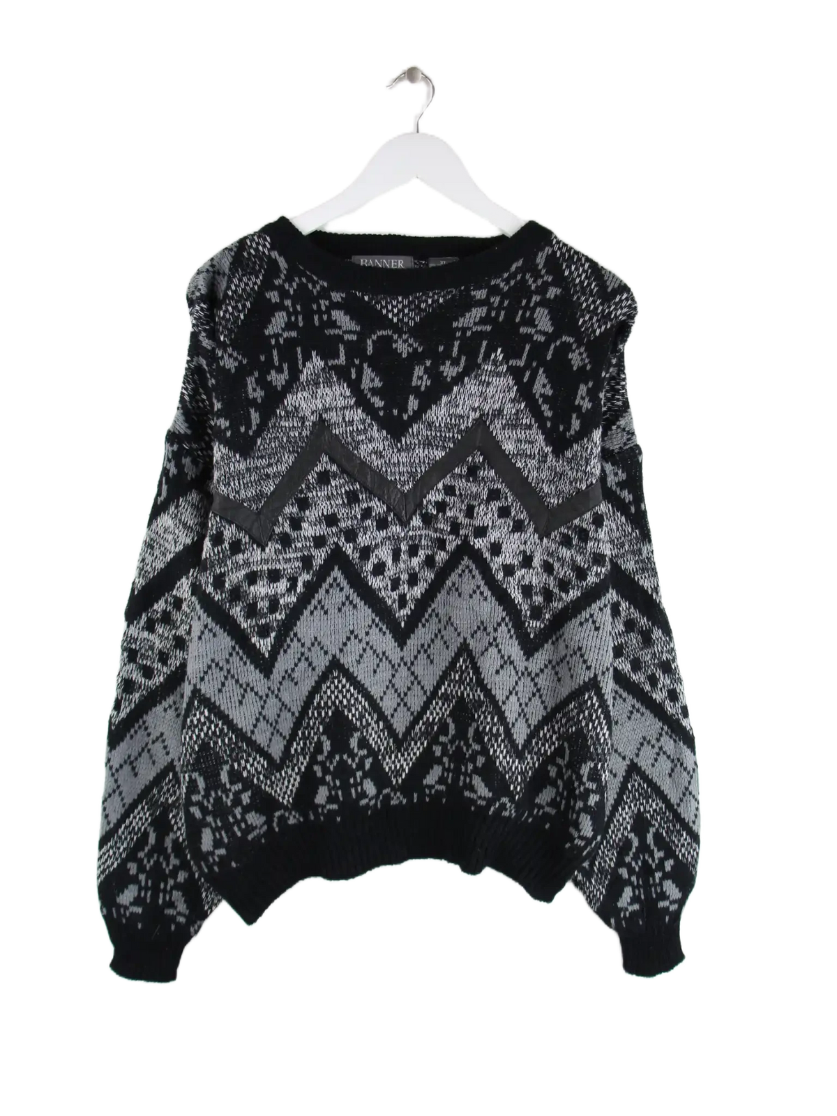 Vintage Pullover Schwarz XL – Vorderseite