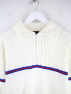 Vintage Pullover Weiß L – Detailansicht Vorderseite