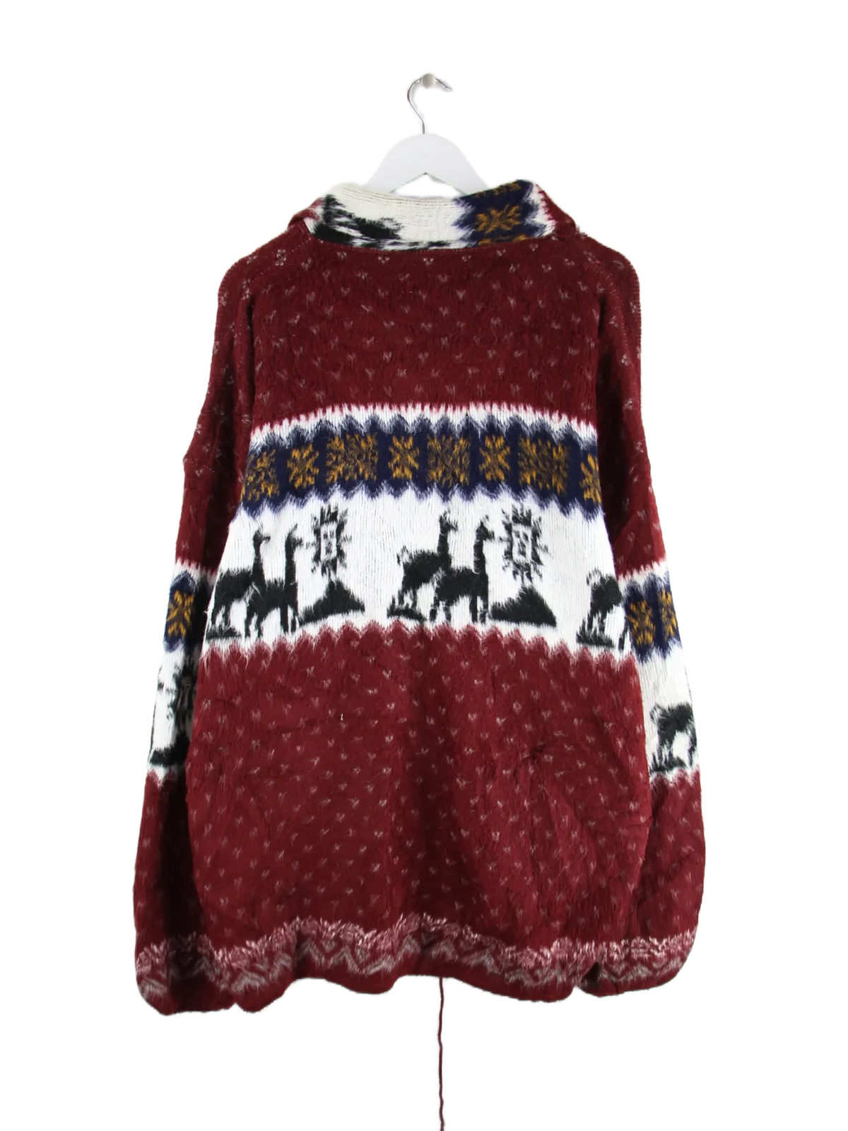 Vintage Strickjacke Mehrfarbig XXL – Rückseite