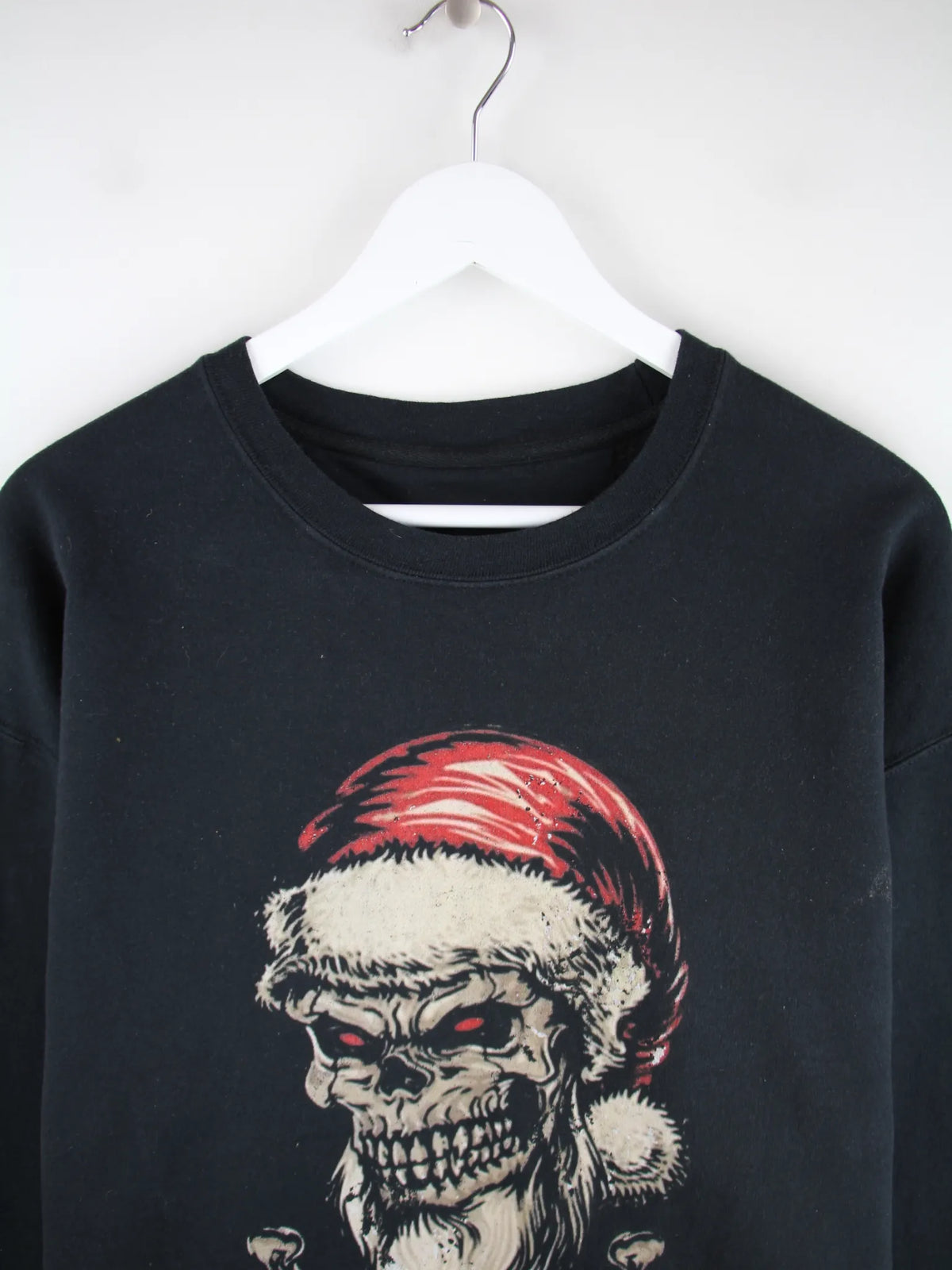 Vintage Sweater Schwarz XXL – Detailansicht Vorderseite