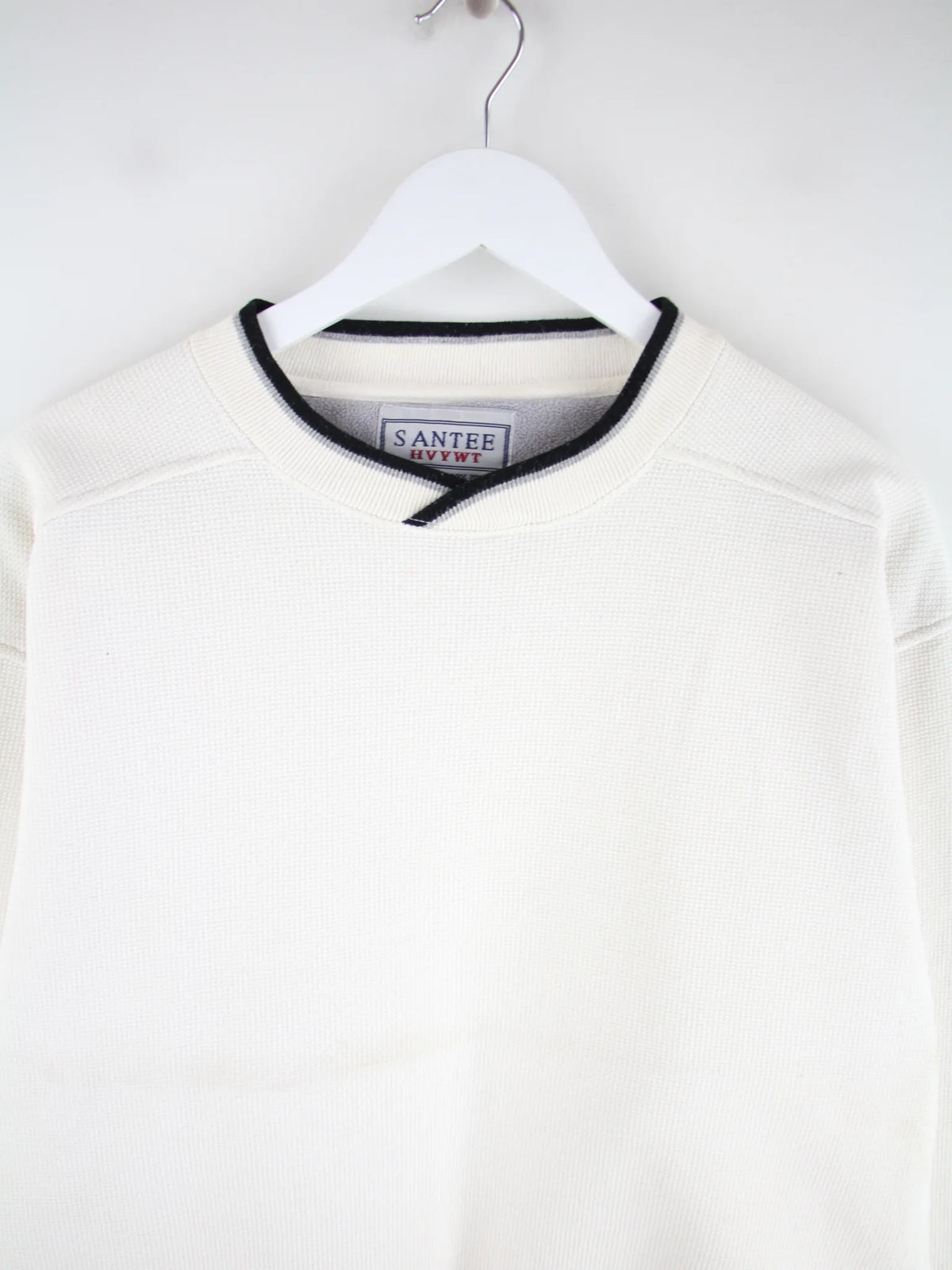 Vintage Sweater Weiß M – Detailansicht Vorderseite