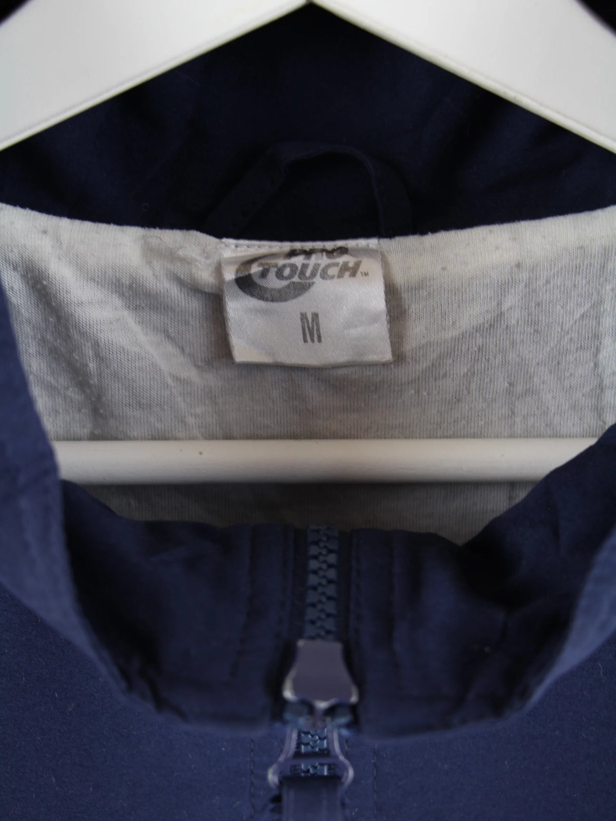 Vintage Trainingsjacke Blau M – Etikett