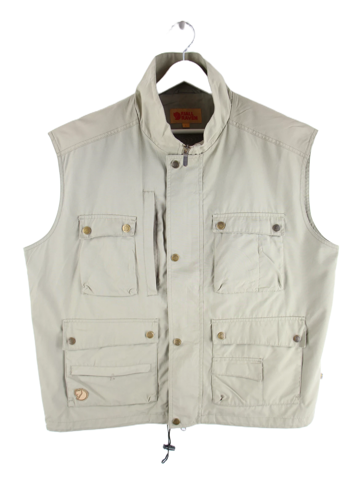Vintage Weste Beige L – Vorderseite