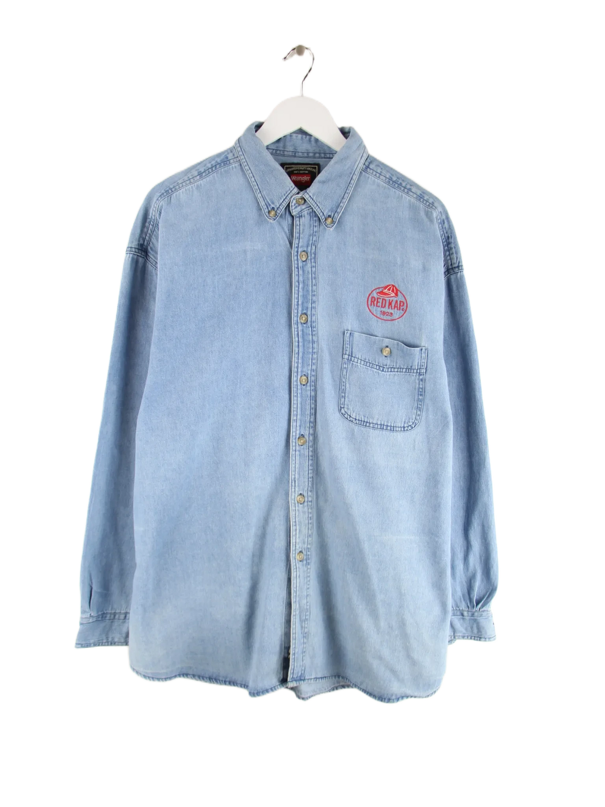 Wrangler Freizeit Hemd Blau XL – Vorderseite