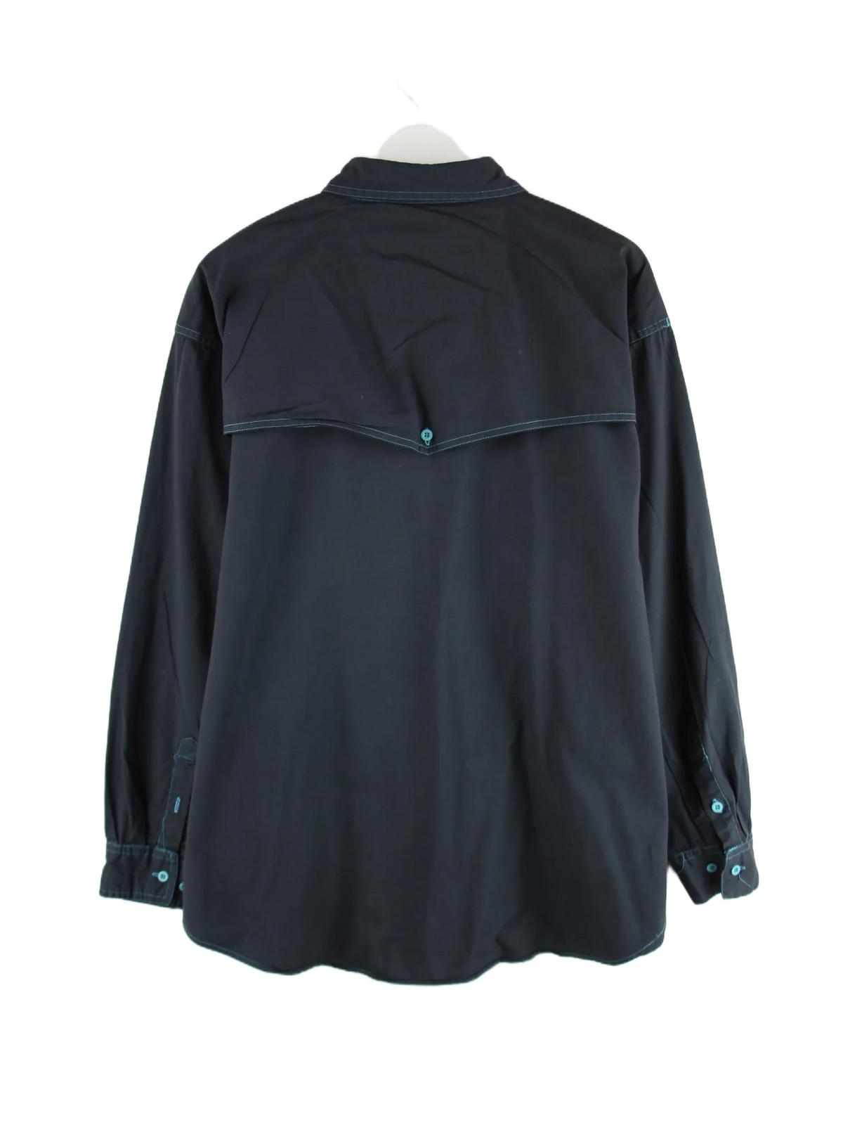 Wrangler Freizeit Hemd Schwarz XL – Rückseite