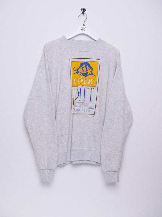 100 Years of Pitt printed Graphic Vintage Sweater - Peeces