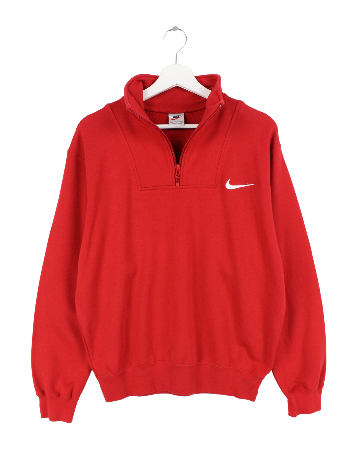 Nike 90s Half Zip Sweater Rot M