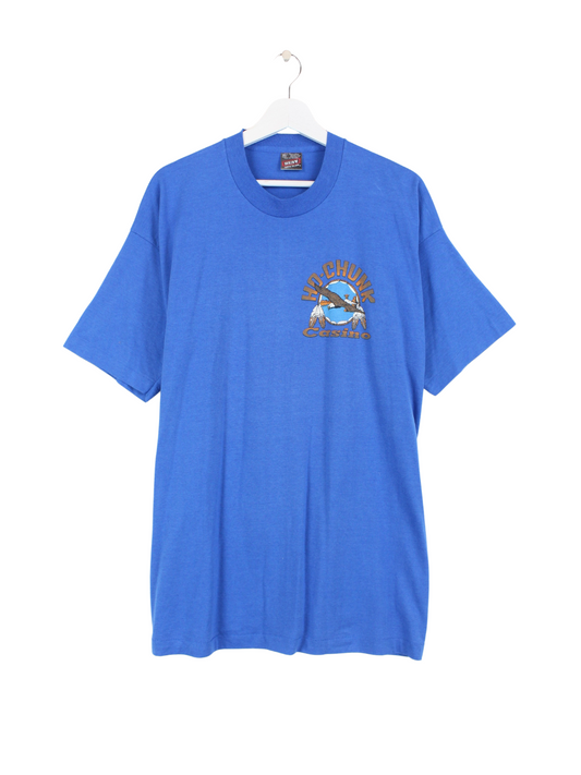 Vintage Ho-Chunk Casino Print T-Shirt Blau XL
