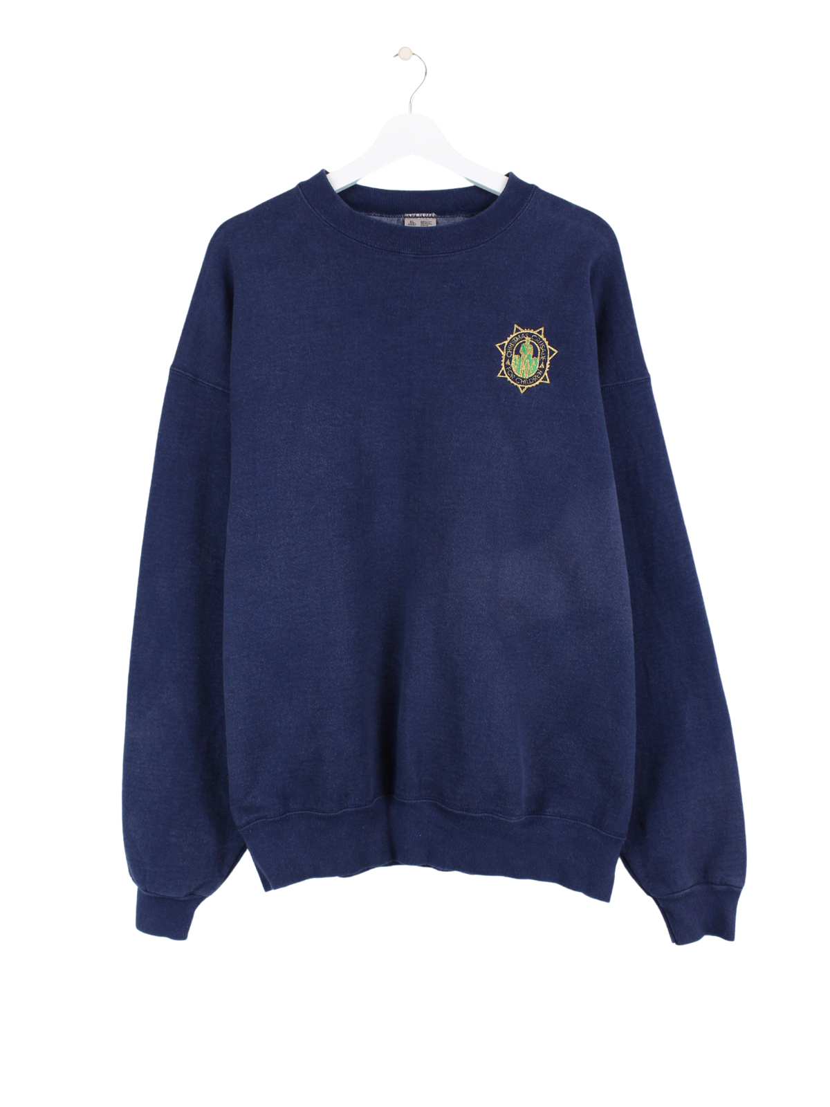 Sweat Vintage Fruit Of The Loom Années 90 - Bleu, Jeunesse XL (14-16 Ans), Neuf