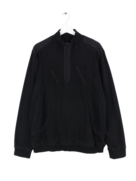 Armani Exchange Half Zip Sweater Schwarz XL
