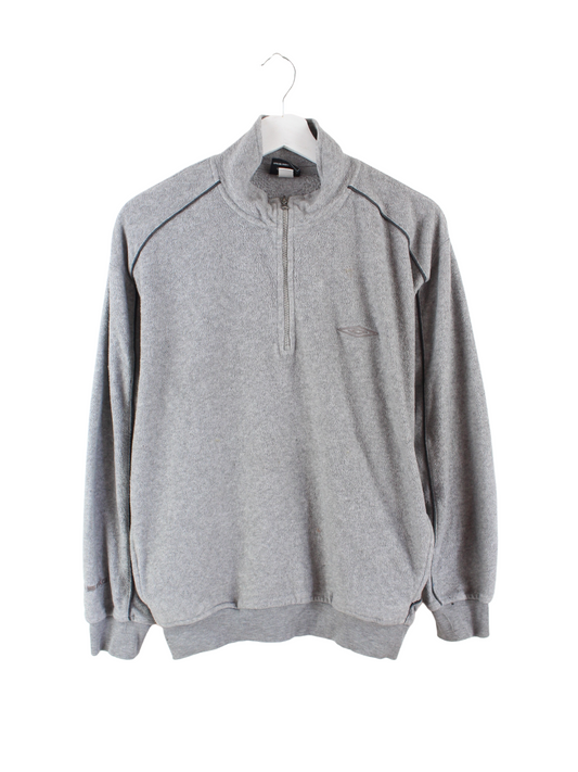 Umbro Fleece Half Zip Sweater Grau M