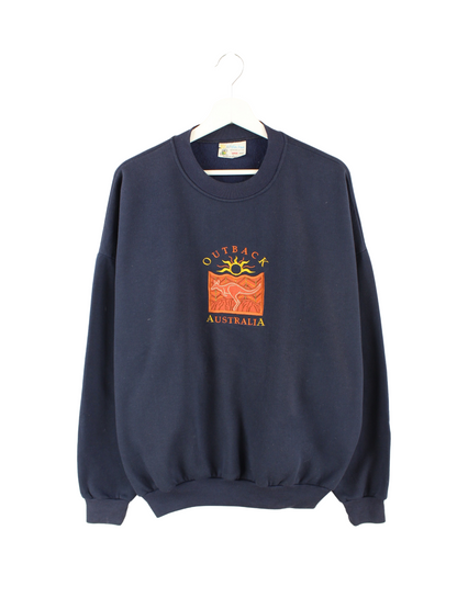 Australian Grown Embroidered Sweater Blau L
