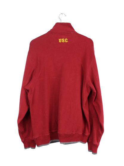 Nike USC Trojans Half Zip Sweater Rot L