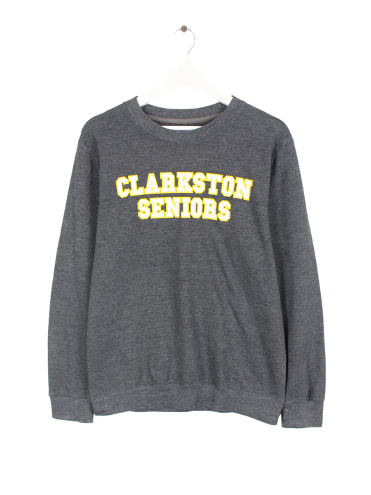Anvil Clarkston Print Sweater Grau M