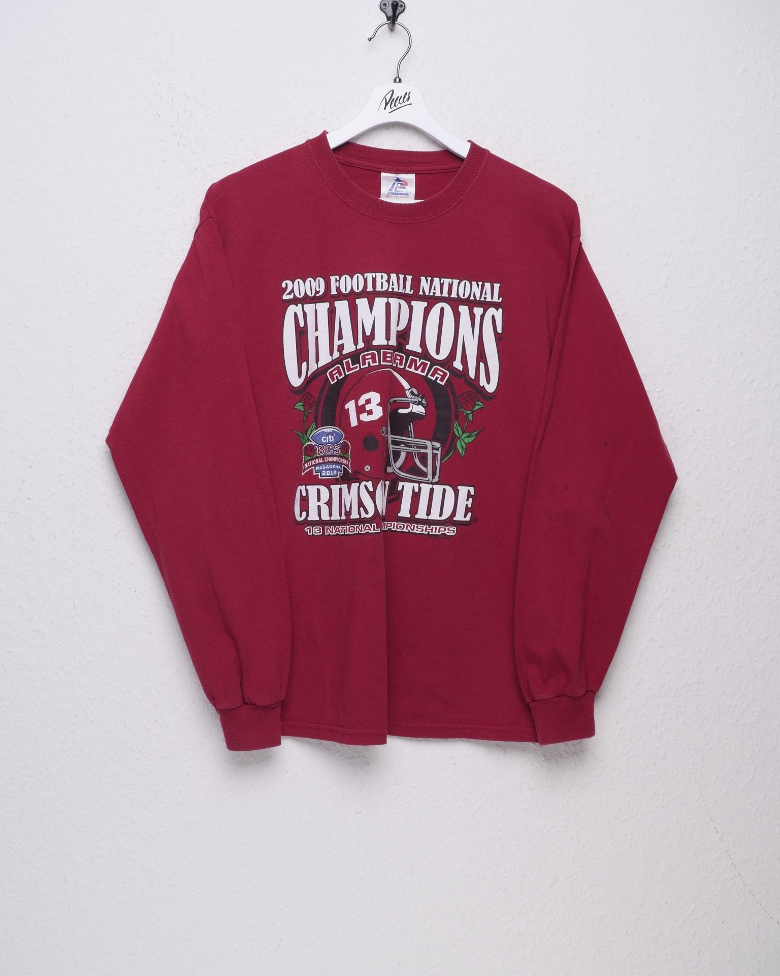 2009 Football National Champions printed Spellout L/S Shirt - Peeces
