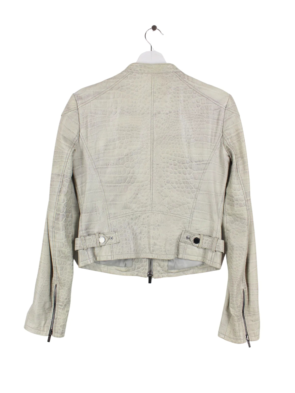 Armani Collezioni Women s Leather Jacket Beige XS Peeces