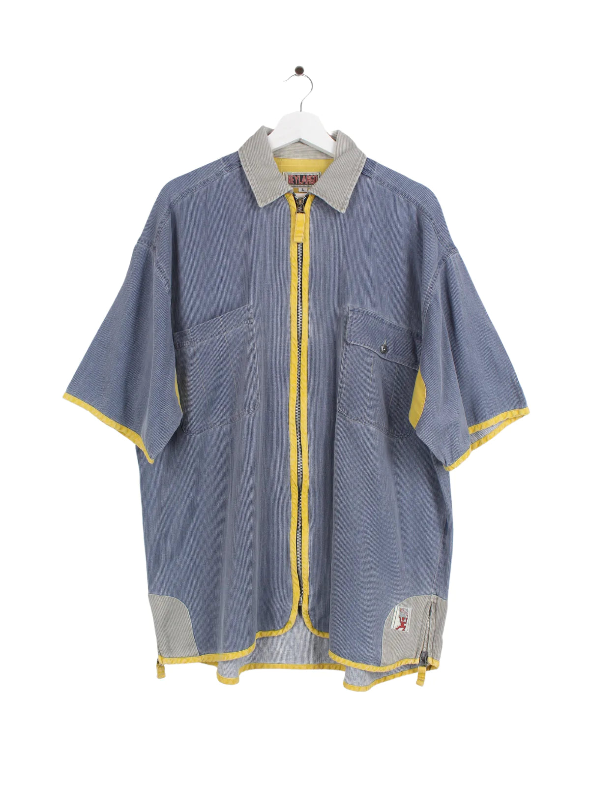 Vintage Cord Hemd Blau L